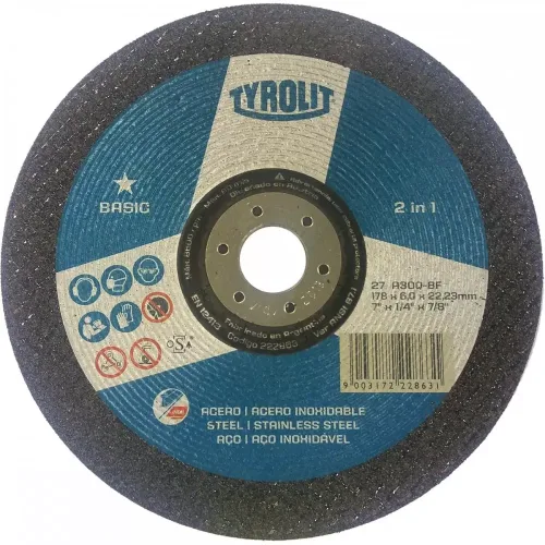 disco-de-desbaste-t27-tyb11-2306222-basic-caja-x10und-tyrolit Disco de Desbaste Caja 10 und T27 TYB11 230*6*22.2 BASIC Tyrolit