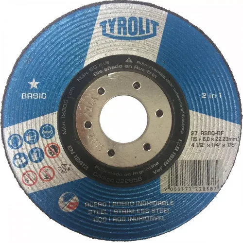 disco-de-desbaste-t27-tyb12-1156222-basic-caja-x10und-tyrolit Disco de Desbaste Caja 10 und T27 TYB12 115*6*22.2 BASIC Caja Tyrolit