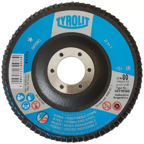 disco-flap-caja-10-und-115222-ac-grano-40-ty72-standard-tyrolit Disco Flap Caja 10 und 115*22.2 AC Grano 120 TY73 Basic Tyrolit