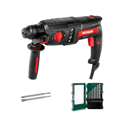rotomartillo-850w-25j-hd26-2t-1-set-de-brocas-1-set-de-cinceles- ROTOMARTILLO 850W / 2.5J - HD26-2T + 1 SET DE BROCAS + 1 SET DE CINCELES
